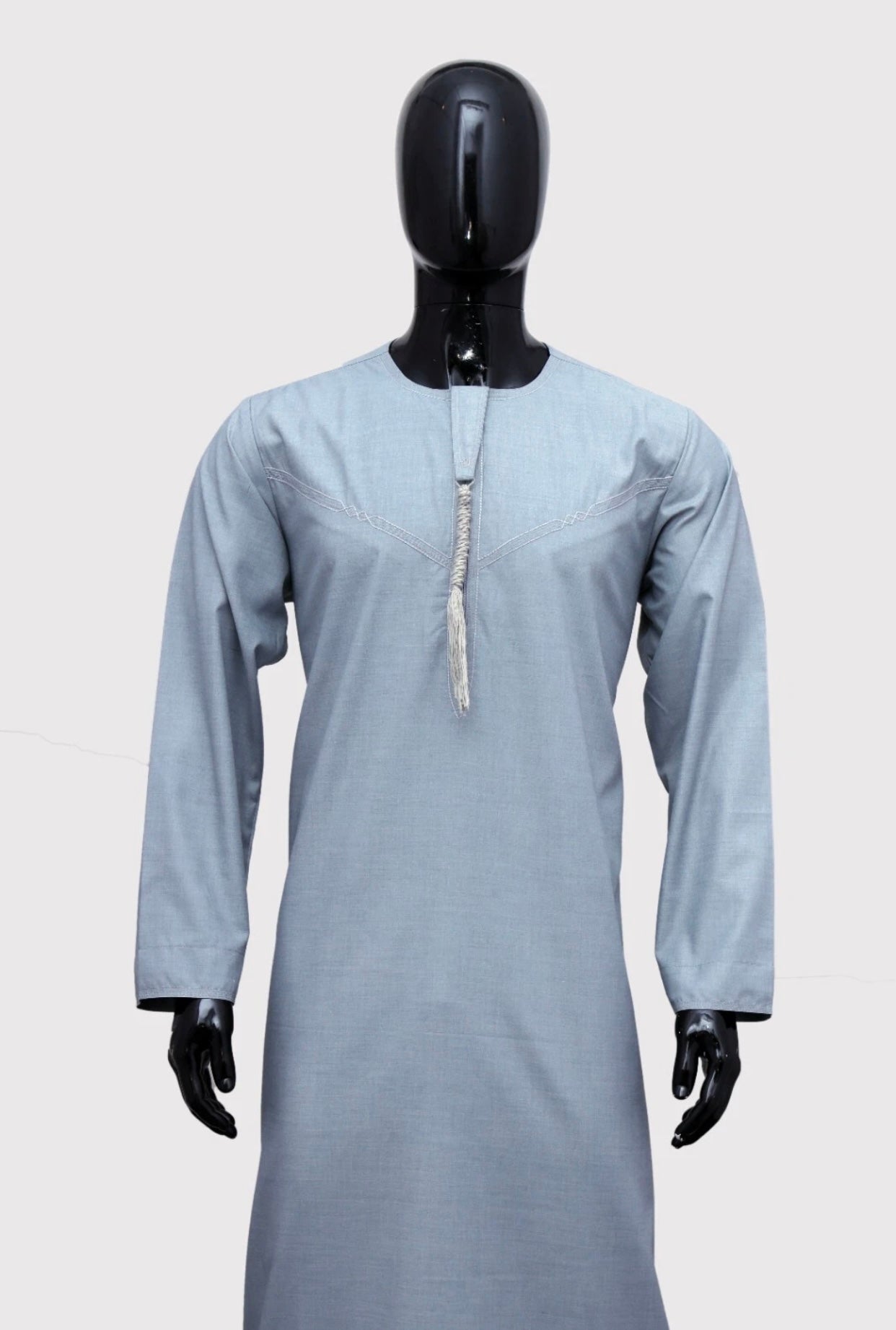 Premium Omani Thobe/Jubba – Collarless, Zipped, Pockets | 8 Colours