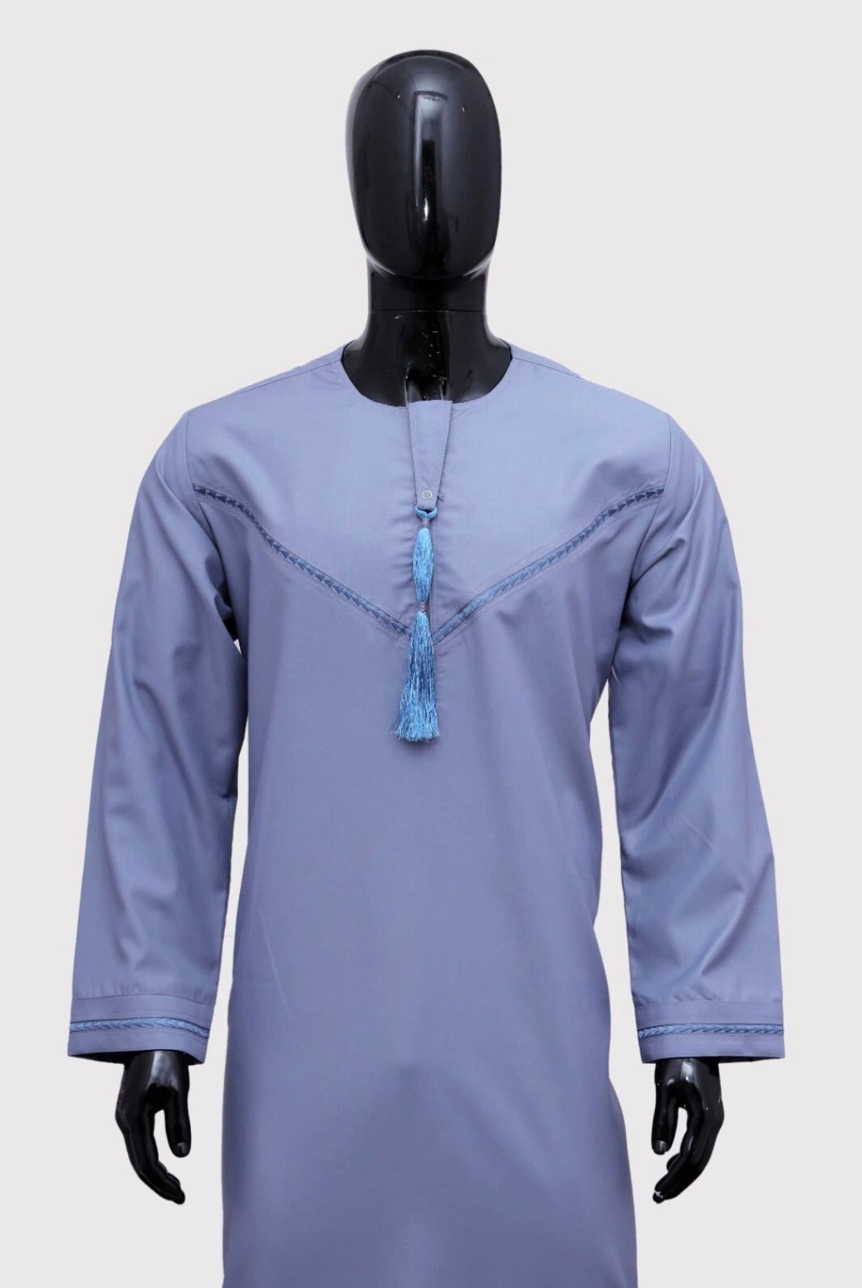 Premium Omani Thobe/Jubba – Collarless, Zipped, Pockets | 8 Colours